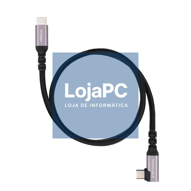 Nanocable Cable USB-C 3.2 GEN2 Acodado 100W 1 M — imagem 2