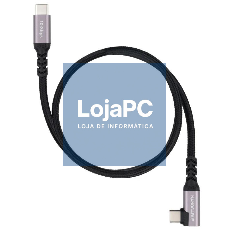 Nanocable Cable USB-C 3.2 GEN2 Acodado 100W 2 M