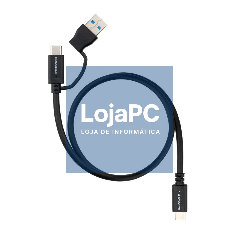 Nanocable Cable USB-C+USB-A/USB-C 3.2 GEN2 0.5M — imagem 3