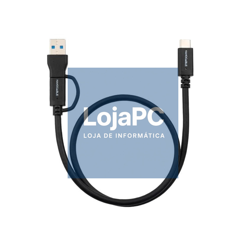 Nanocable Cable USB-C+USB-A/USB-C 3.2 GEN2 1 M