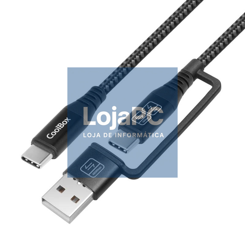 COOLBOX CABLE TRENZ USB-C+A/USB-C 3.2 GEN2 1.8