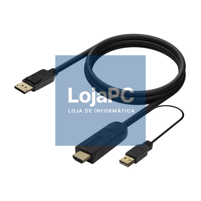 Aisens Conversor Activo HDMI A/M DP V1.2/M 1.8m