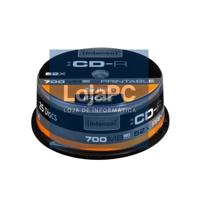Intenso CD-R 700MB 52x Printable Tarrina 25Uds
