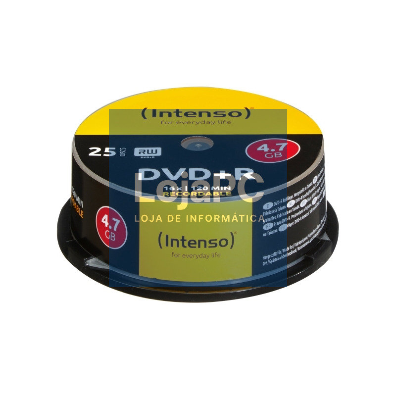 Intenso DVD+R 4.7GB 16x Tarrina 25Uds