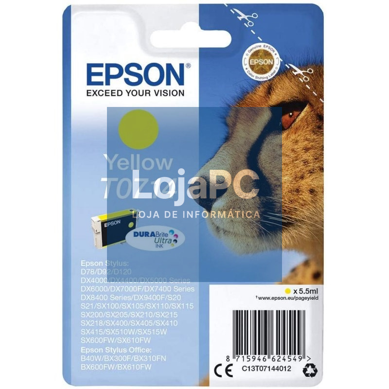 Epson Cartucho T0714 Amarillo