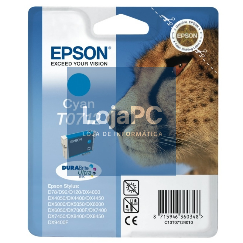 Epson Cartucho T0712 Cyan