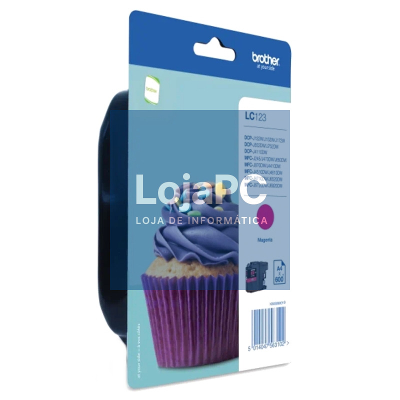 Brother Cartucho LC123MBP Magenta Blister