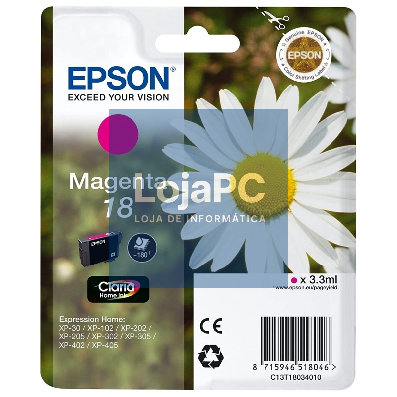 Epson Cartucho T1803 Magenta
