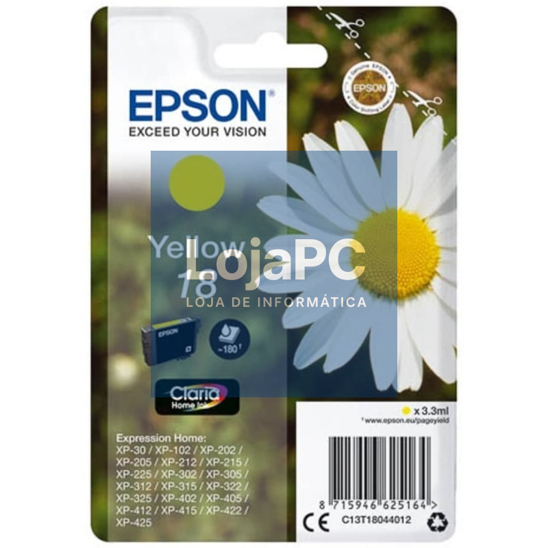Epson Cartucho T1804 Amarillo