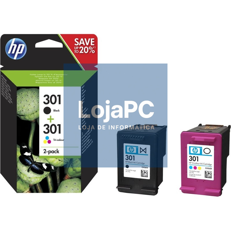 HP Cartucho Multipack 301 Negro+Color