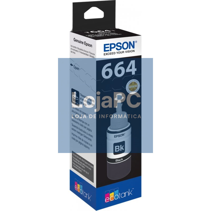 Epson Botella Tinta Ecotank T6641 Negro