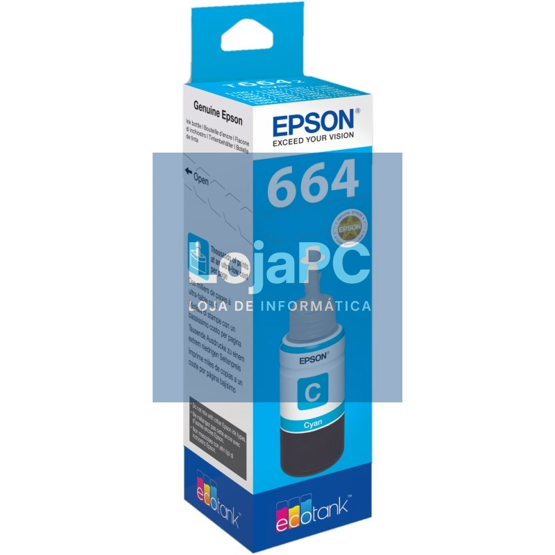 Epson Botella Tinta Ecotank T6641 Cyan