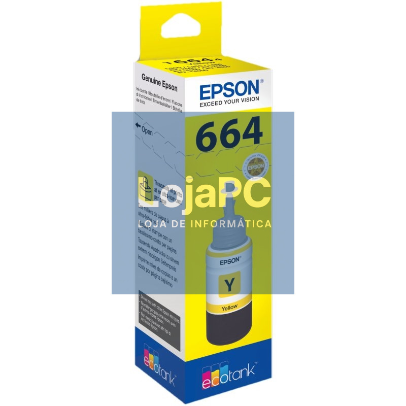 Epson Botella Tinta Ecotank T6641 Amarillo