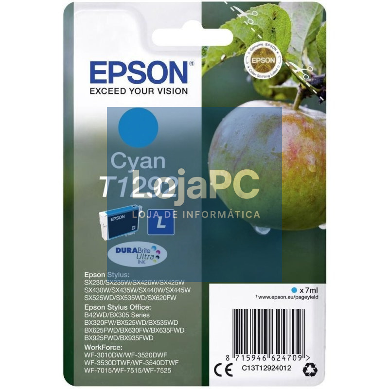Epson Cartucho T1292 Cyan