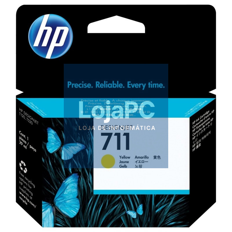 HP Cartucho 711 Amarillo