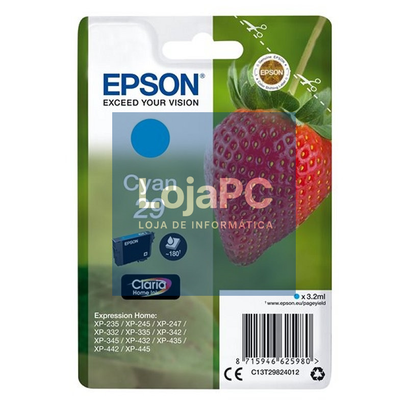 Epson Cartucho T2982 Cyan