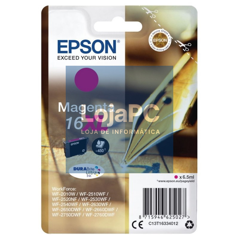 Epson Cartucho T1633XL Magenta