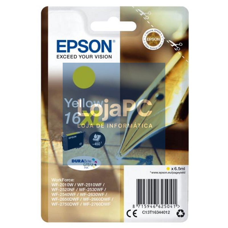 Epson Cartucho T1634XL Amarillo