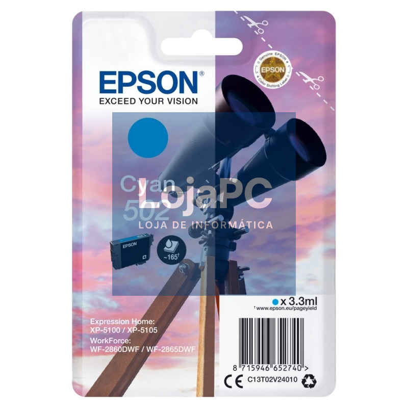 Epson Cartucho 502 Cyan