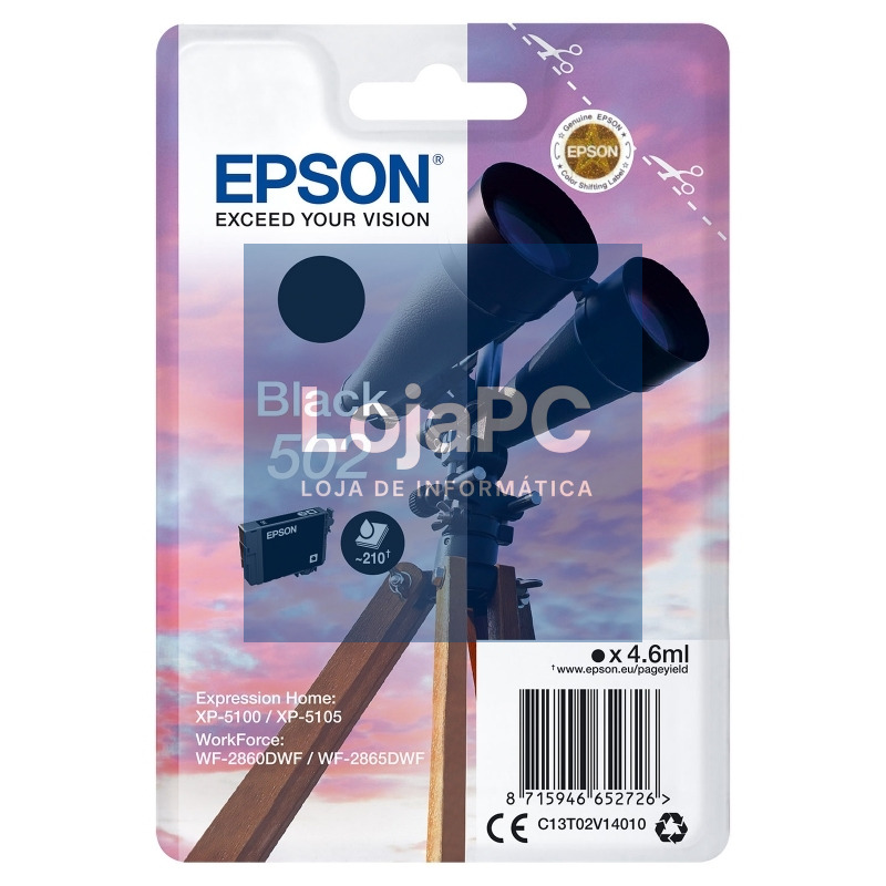 Epson Cartucho 502 Negro