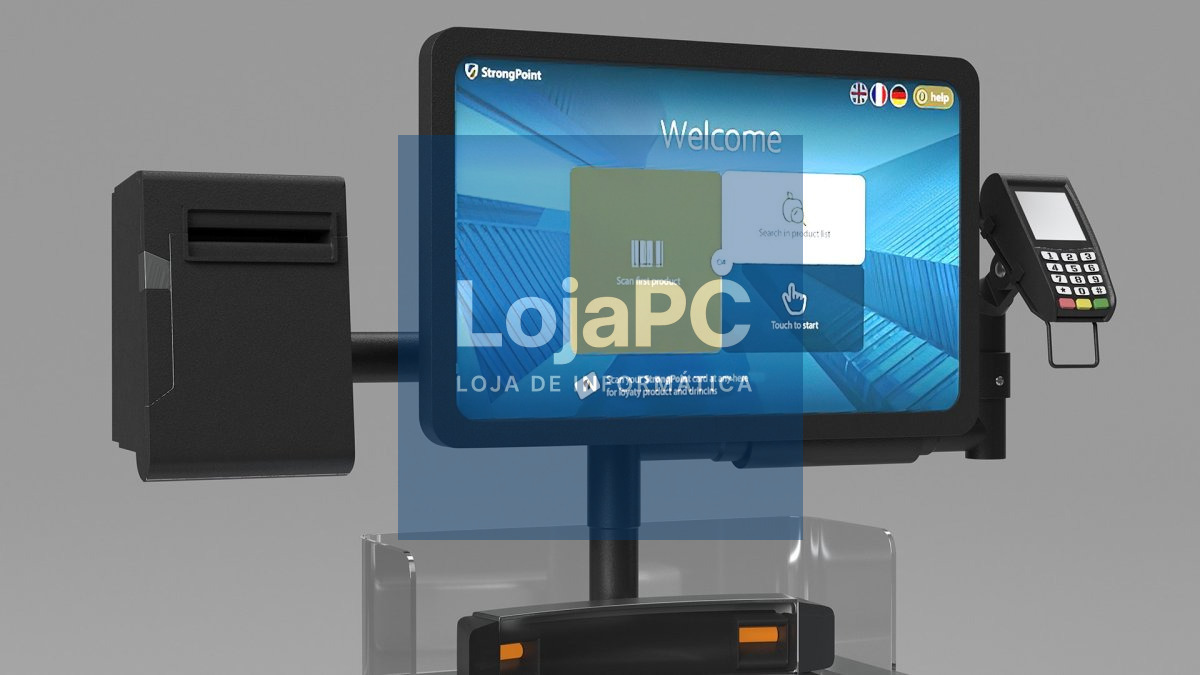 Z Shell Self-Checkout Stand for Lenovo GT270 kiosk