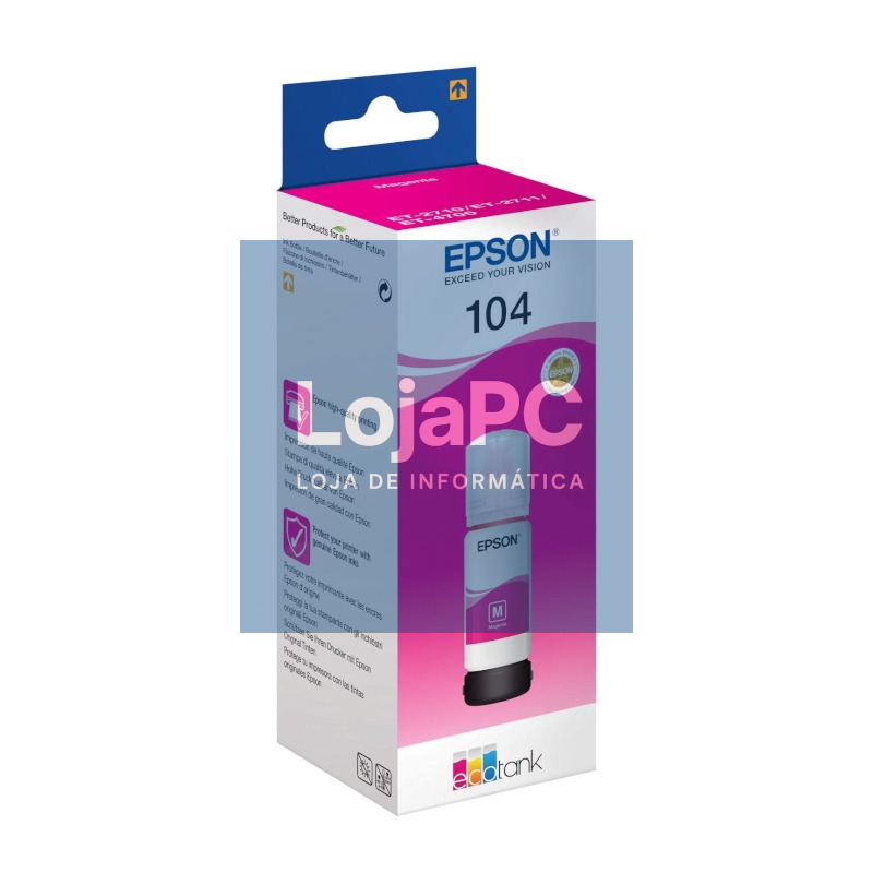 Epson Botella Tinta Ecotank 104 Magenta