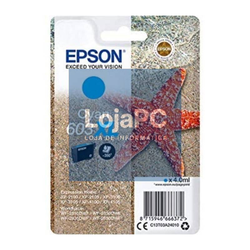 Epson Cartucho 603XL Cyan