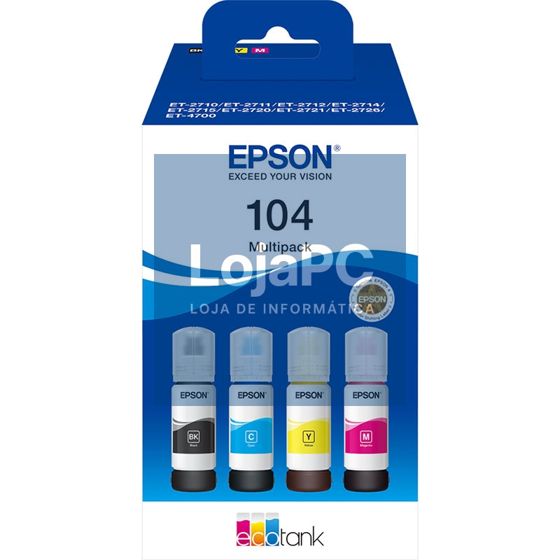Epson Botellas Multipack Ecotank 104 4 Colores