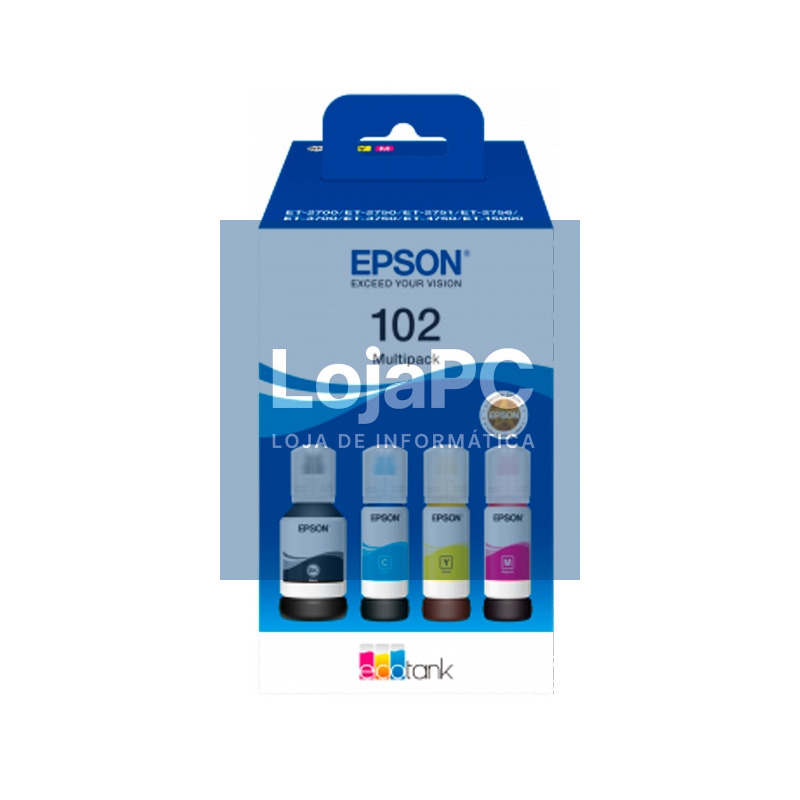 Epson Botellas Multipack Ecotank 102 4 Colores
