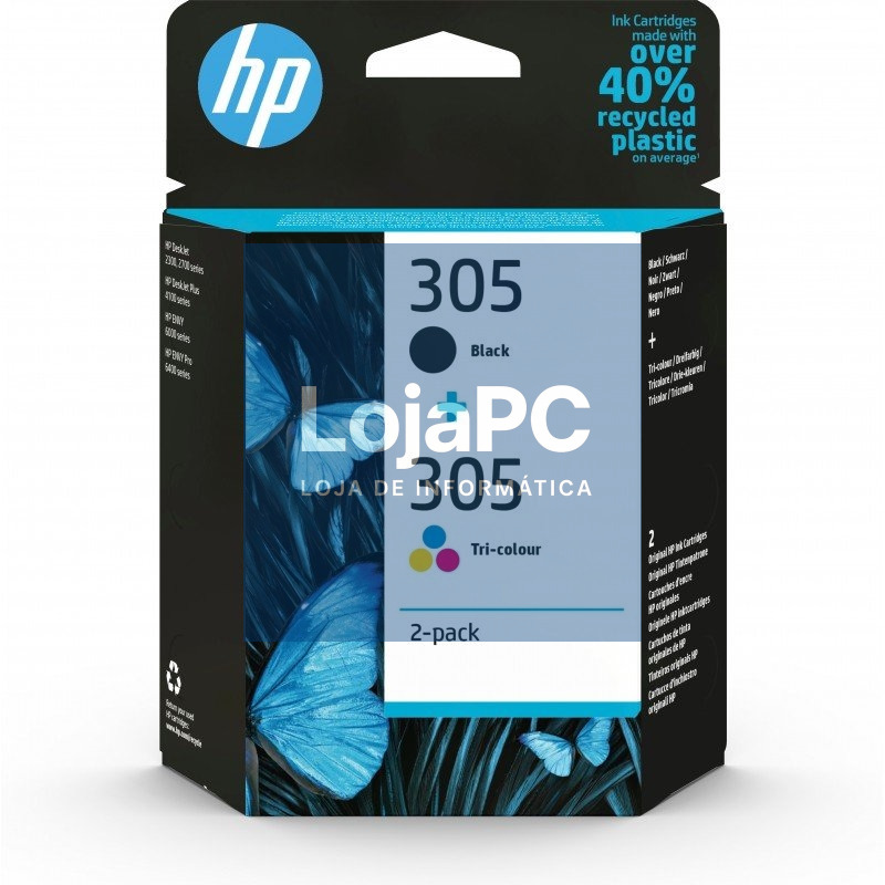 HP Cartucho Multipack 305 Negro+Color