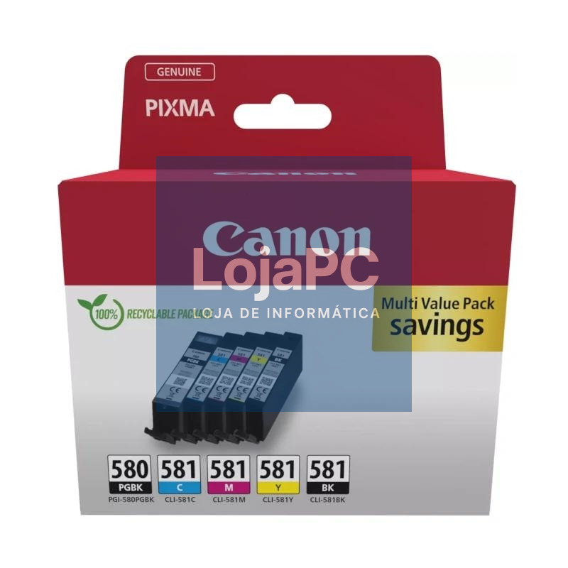 Canon Cartucho Multipack PGI-580/CLI-581