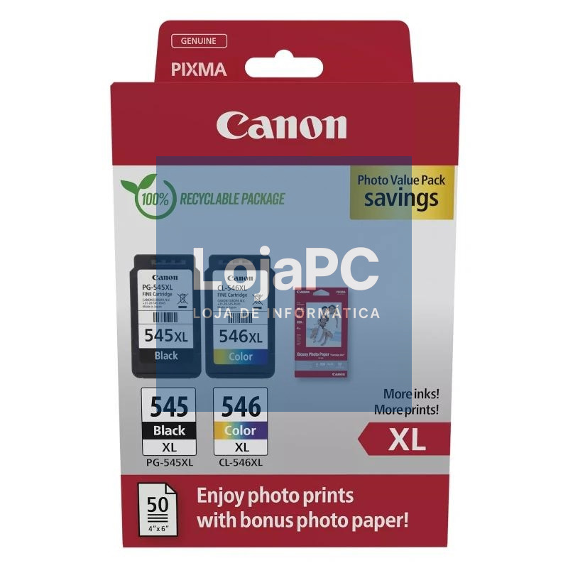Canon Cartucho Multipack PG-545XL/CL-546XL