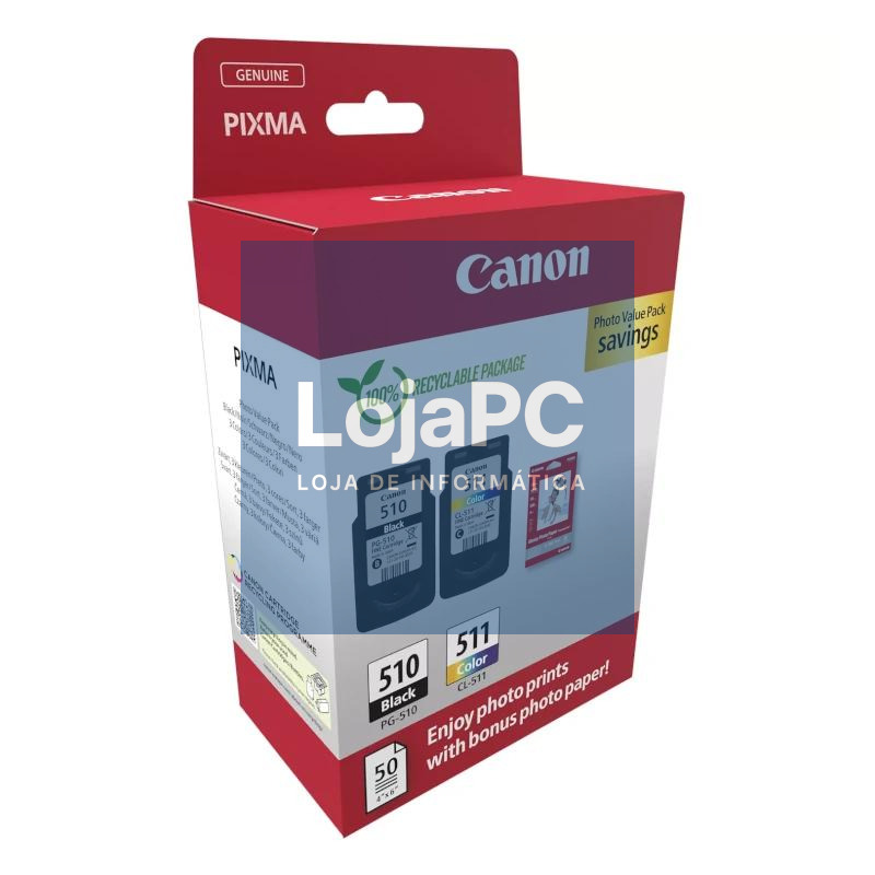 Canon Cartucho MultiPack PG-510/CL511+papel — imagem 2