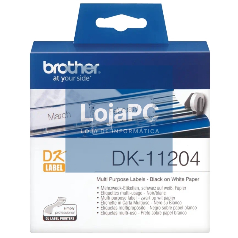 Brother Etiquetas DK11204 Multiuso 17x54 mm 400 ud