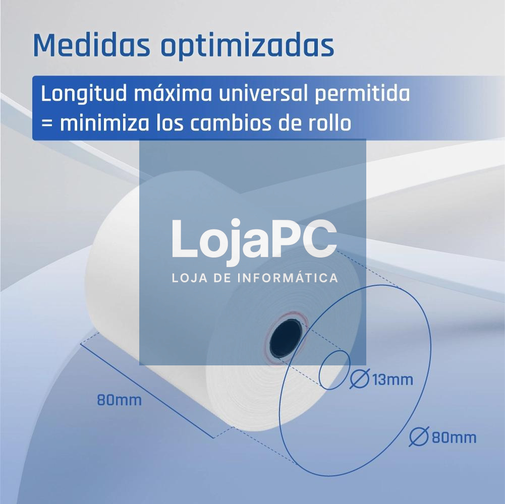 iggual Caja 50 rollos papel térmico sin BPA 80x80 — imagem 3
