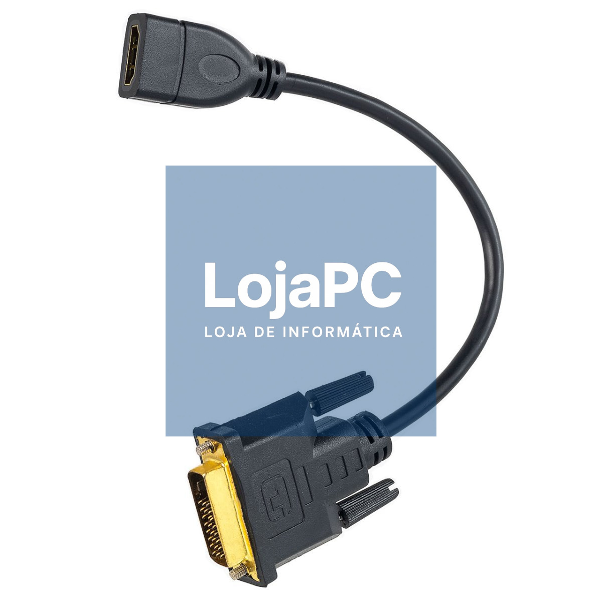 Adaptador HDMI F/DVI M + 5 Preto