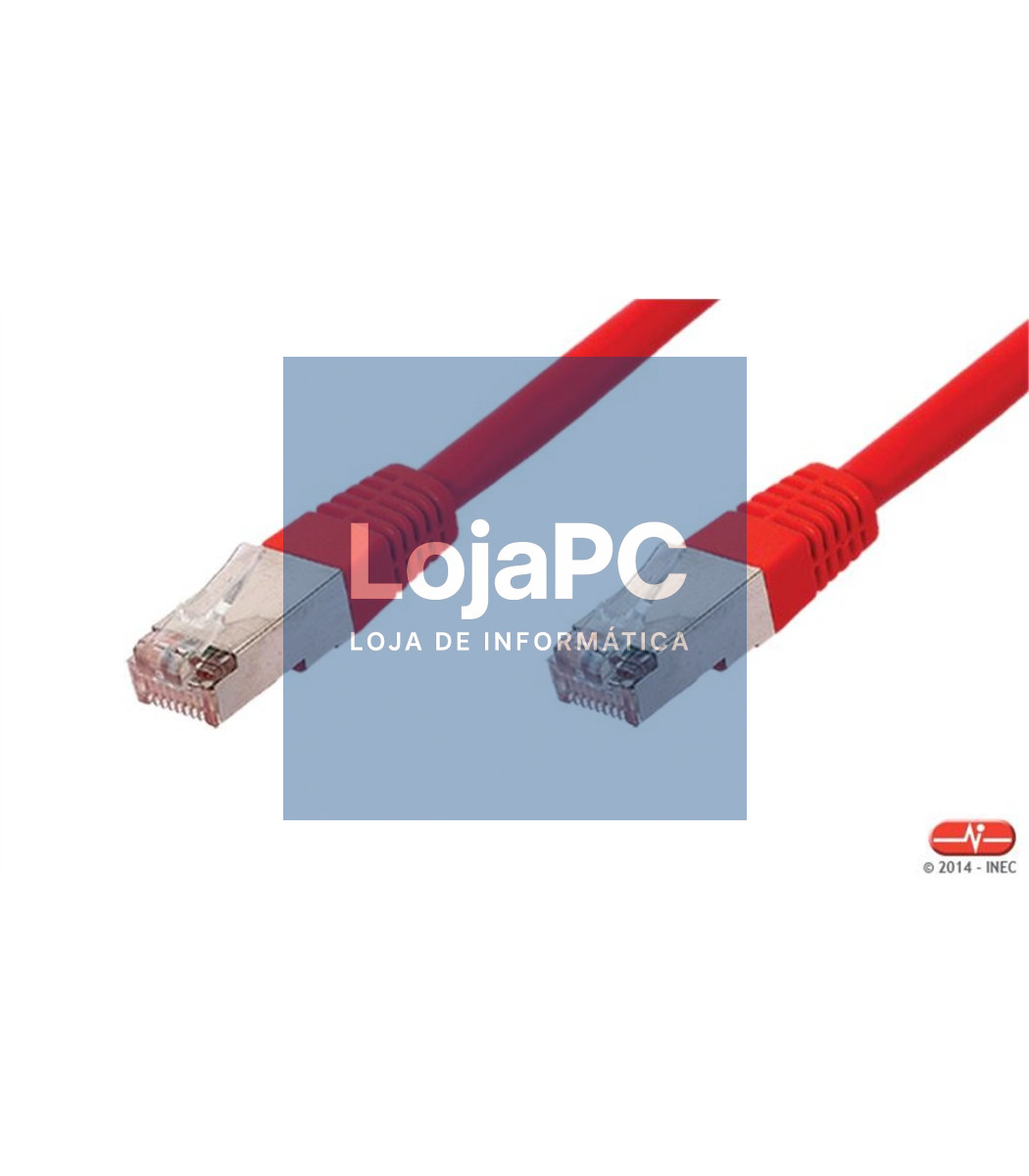 Chicote UTP RJ45 Cat5e 0.50m Vermelho