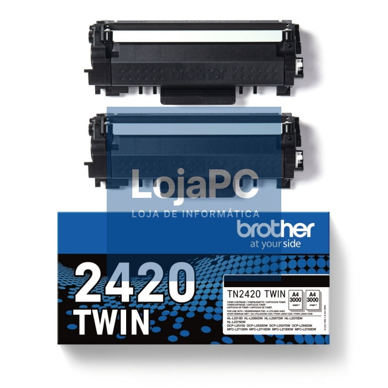 Brother Tóner TN2420TWIN Negro Pack 2 uds