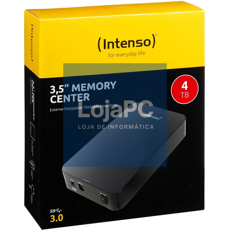 Intenso HDD Externo 6031512 4TB 3.5" USB 3.0 Negro — imagem 2