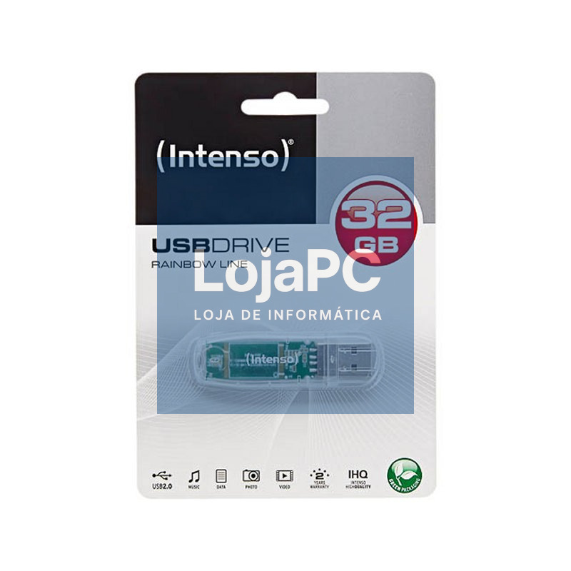 Intenso 3502480 Lápiz USB 2.0 Rainbow 32GB Transp — imagem 2