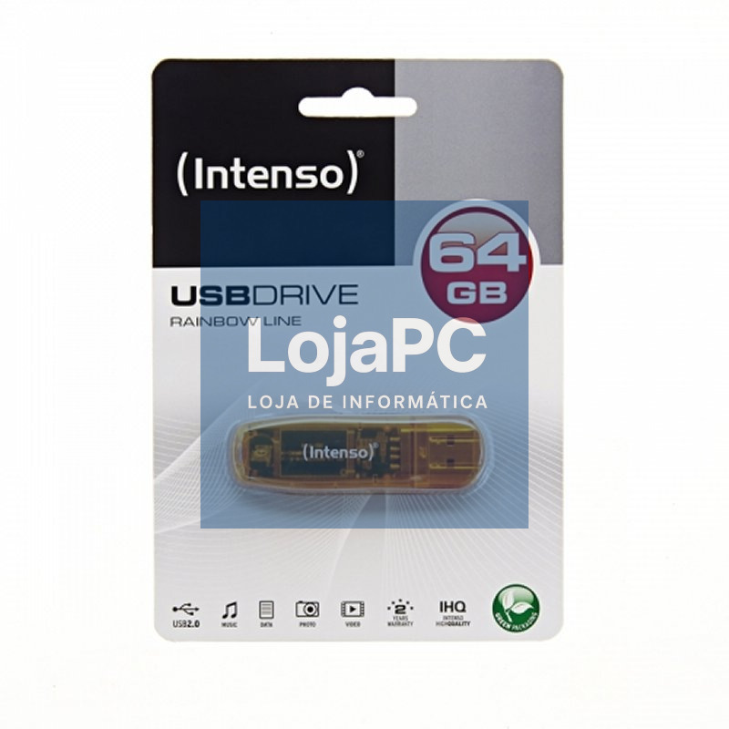 Intenso 3502490 Lápiz USB 2.0 Rainbow 64GB Naranja — imagem 3