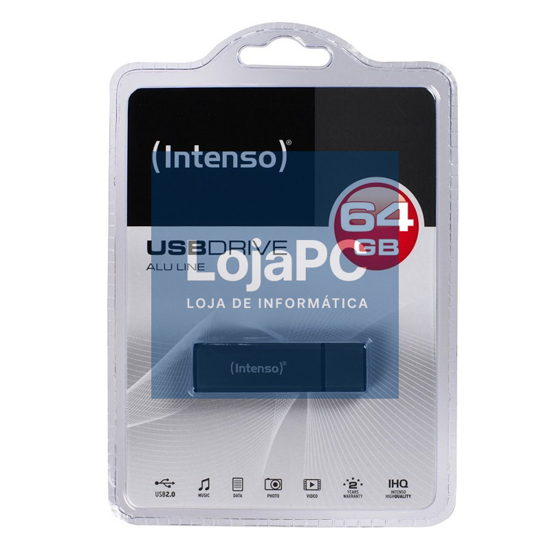 Intenso 3521491 Lápiz USB 2.0 Alu 64GB Antracita — imagem 5