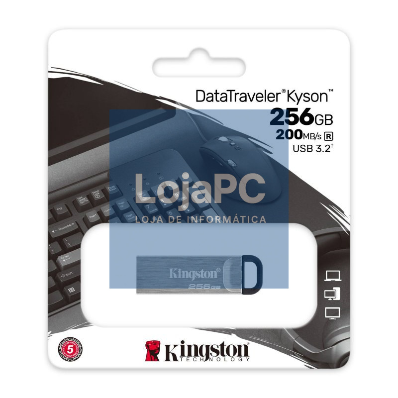 Kingston DataTraveler DTKN 256GB USB 3.2 Gen1 Plat — imagem 3