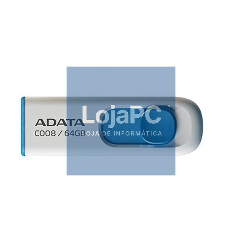 ADATA Lapiz Usb C008 64GB USB 2.0 Blanco/Azul — imagem 5