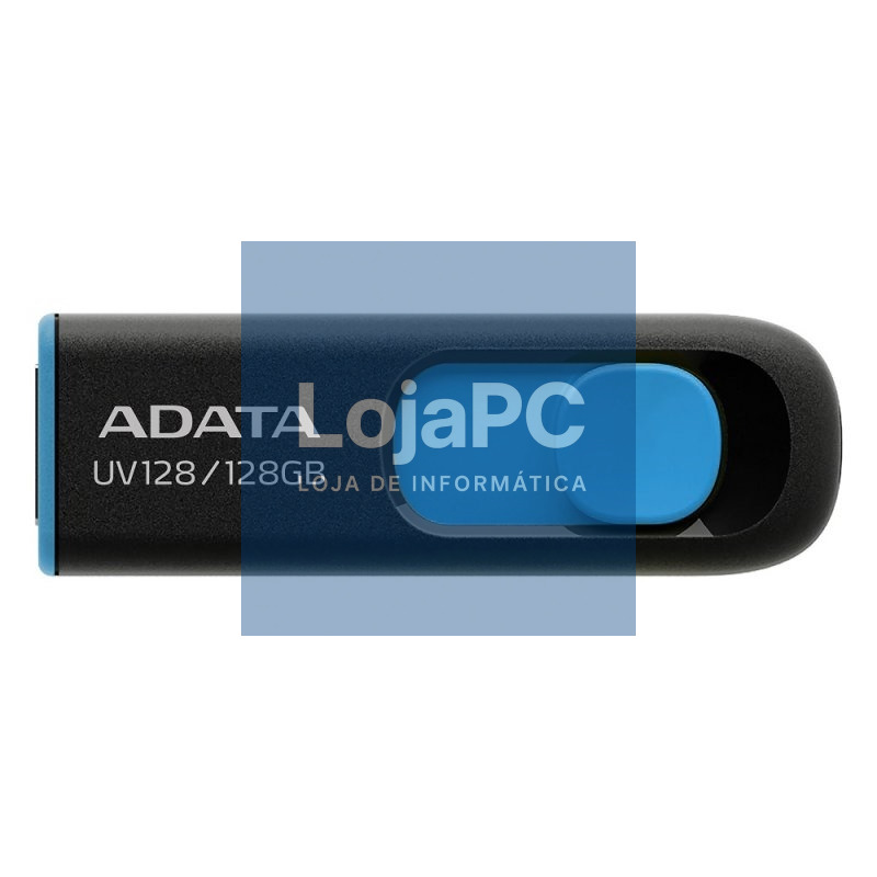 ADATA Lapiz Usb UV128 128GB USB 3.2 Negro/Azul
