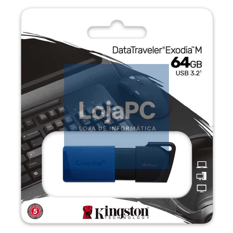 Kingston DataTraveler DTXM 64GB USB 3.2 Gen1 Azul — imagem 5