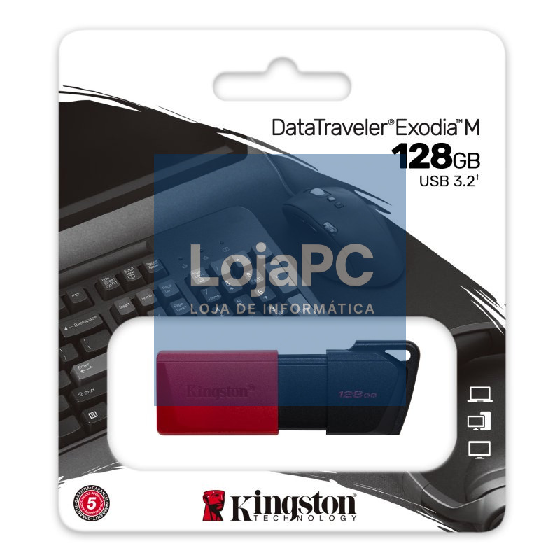 Kingston DataTraveler DTXM 128GB USB 3.2 Gen1 Rojo — imagem 5