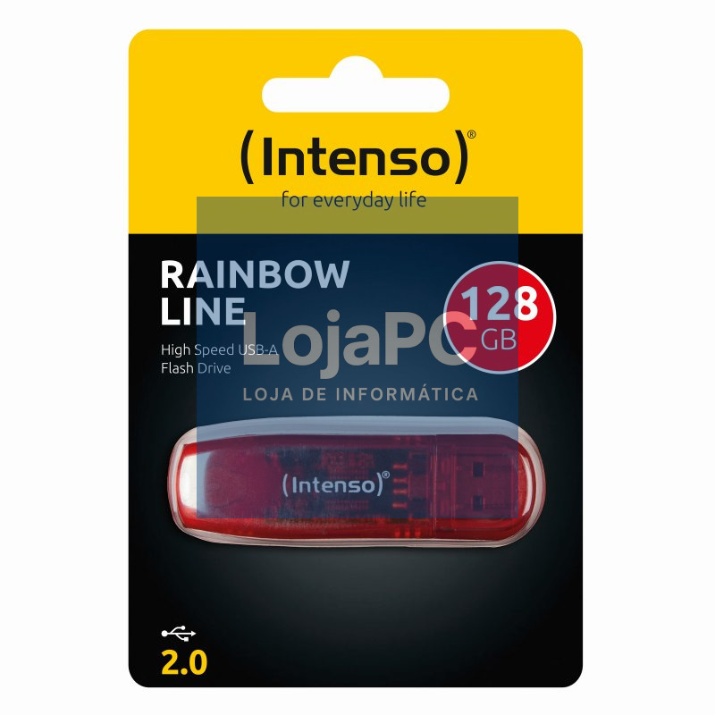 Intenso 3502491 Lápiz USB 2.0 Rainbow 128GB Rojo — imagem 3