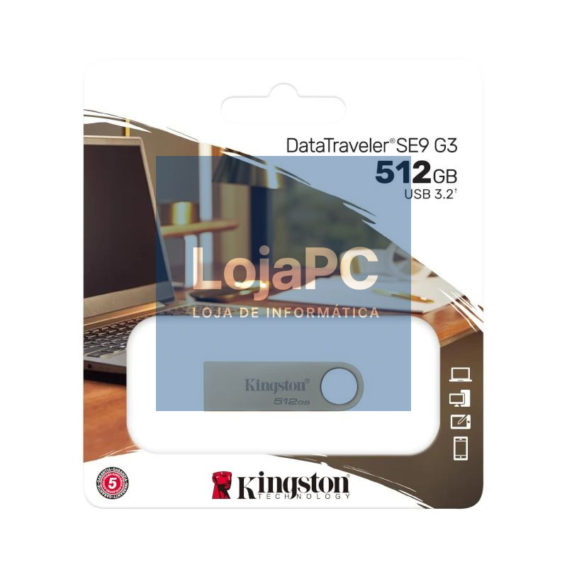 Kingston DataTraveler SE9 G3 512GB USB 3.2 Gen1 — imagem 3