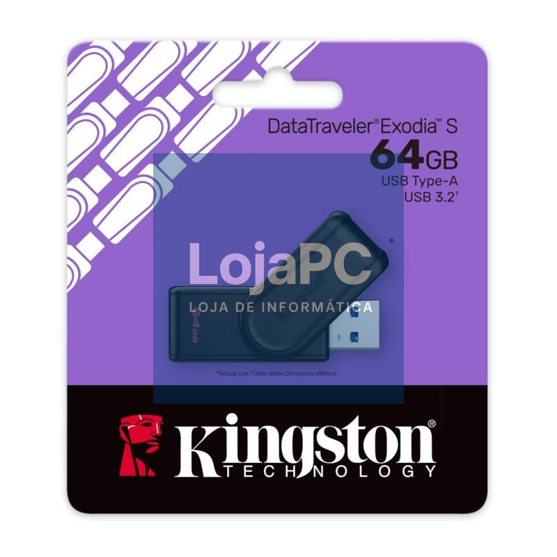 Kingston DataTraveler Exodia S 64GB USB 3.2 Gen 1 — imagem 3